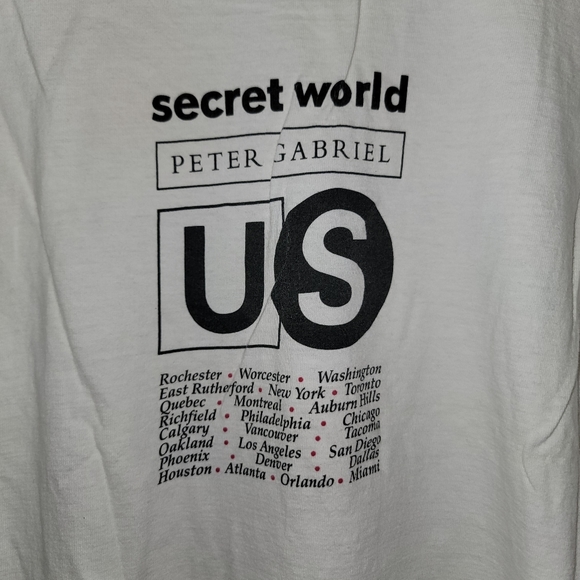 Vintage 1992 Peter Gabriel Secret World US tour shirt Large Ian Hughes Steam GEM - Picture 6 of 6